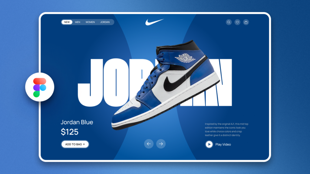 Nike Air Jordan Website UI Design & Animation in Figma